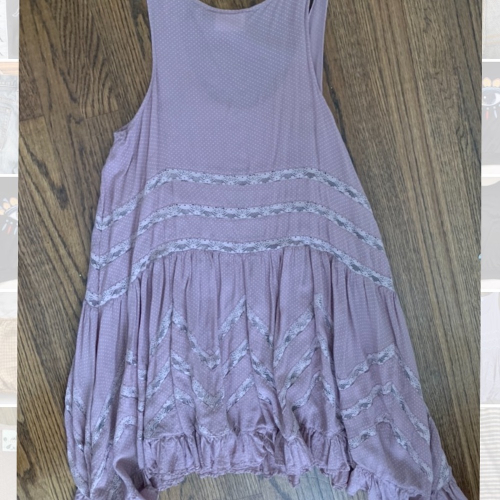 FREE PEOPLE VOILE AND LACE SLIP DRESS - Picture 5 of 5